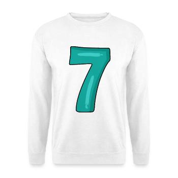 Numéro 7 - Sweat-shirt Unisexe - blanc - Devant