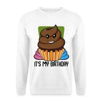Funny Poop Cupcake - Unisex Sweatshirt - white - Front