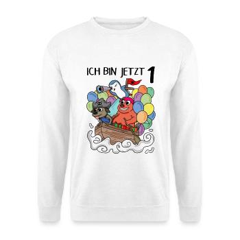 1. Geburtstag - 1 Jahr alt - Ich bin 1 - Unisex Pullover - Weiß - Vorne