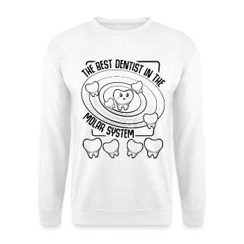 Kawaii Tooth Charm in Orbit - Unisex Sweatshirt - white - Front
