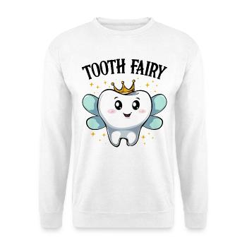 Royal Tooth with Wings Tooth Fairy - Unisex Sweatshirt - white - Front