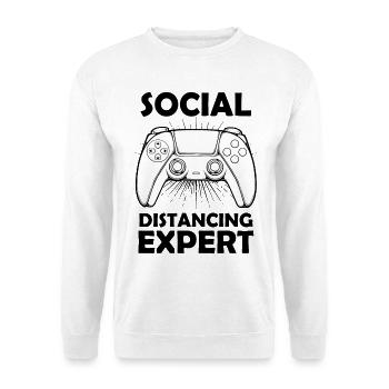 Controller Line Retro Silhouette - Unisex Sweatshirt - white - Front