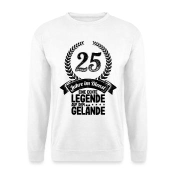 25 Jahre Im Dienst Dienstjubiläum Firmenjubiläum - Unisex Pullover - Weiß - Vorne