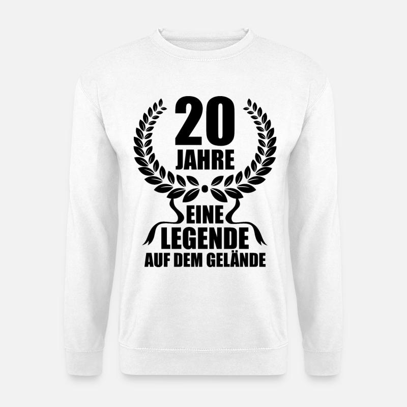 20 Jahre Im Dienst Dienstjubiläum Legende Arbeit - Unisex Pullover - Weiß