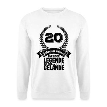 20 Jahre Im Dienst Dienstjubiläum Firmenjubiläum - Unisex Pullover - Weiß - Vorne