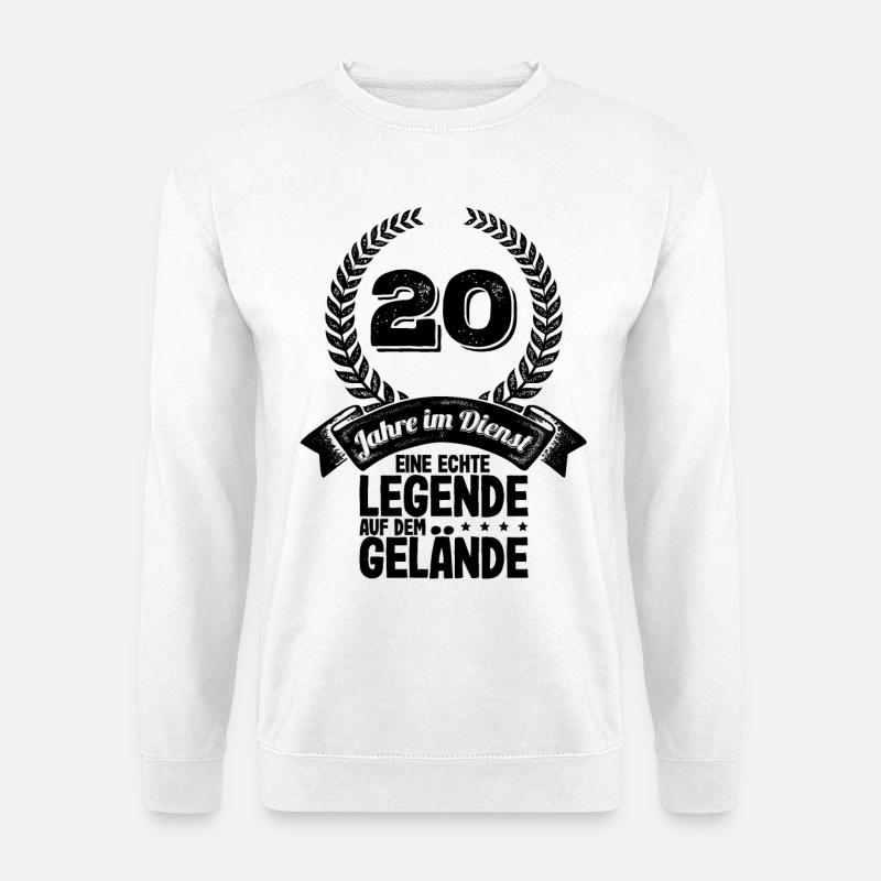 20 Jahre Im Dienst Dienstjubiläum Firmenjubiläum - Unisex Pullover - Weiß