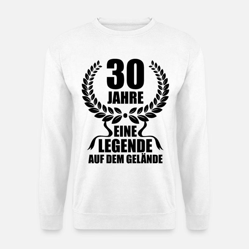30 Jahre Im Dienst Dienstjubiläum Legende Arbeit - Unisex Pullover - Weiß