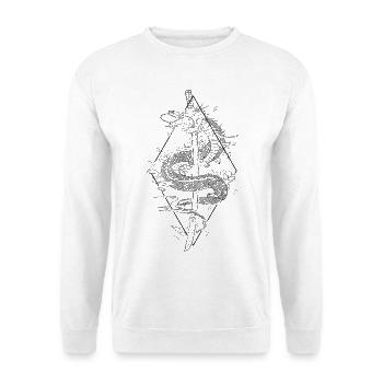 Kanji Schwert Japanischer Drache Katana Japanese - Unisex Pullover - Weiß - Vorne
