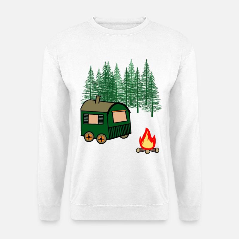 Bauwagen Freizeit Outdoor Freiheit Camping Natur - Unisex Pullover - Weiß