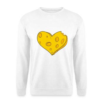 Cœur de fromage - Sweat-shirt Unisexe - blanc - Devant