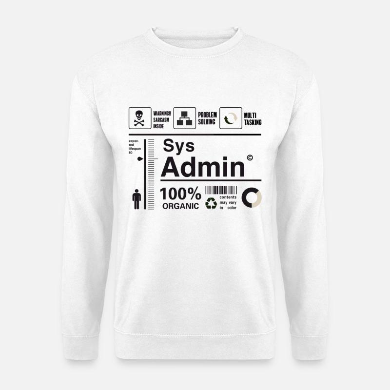 administrateur système ordinateur nerd pc kit programmeur humour lo - Sweat-shirt Unisexe - blanc