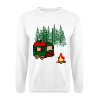 Trailer Leisure Outdoor Freedom Camping Nature - Unisex Sweatshirt - white - Front