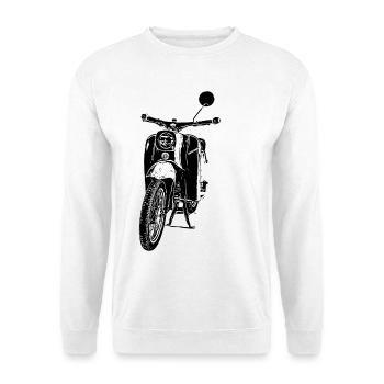 Cyclomoteur Schwalbe - Sweat-shirt Unisexe - blanc - Devant
