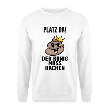 Kacke König - Unisex Pullover - Weiß - Vorne