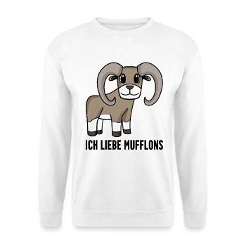 Mufflon Wildschaf - Unisex Pullover - Weiß - Vorne