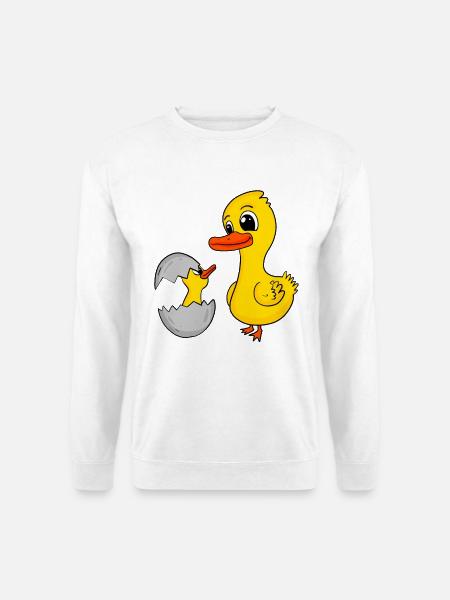 Canard avec bébé canard - Sweat-shirt Unisexe - blanc