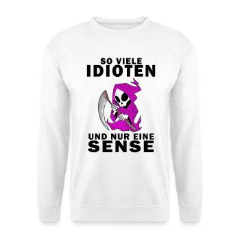 Sensenmann Damen Sarkastisch Provokation - Unisex Pullover - Weiß - Vorne
