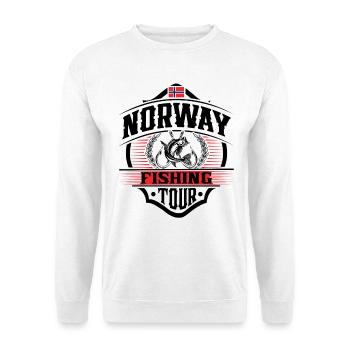 Norwegen Angeln Fischen Angler - Unisex Pullover - Weiß - Vorne
