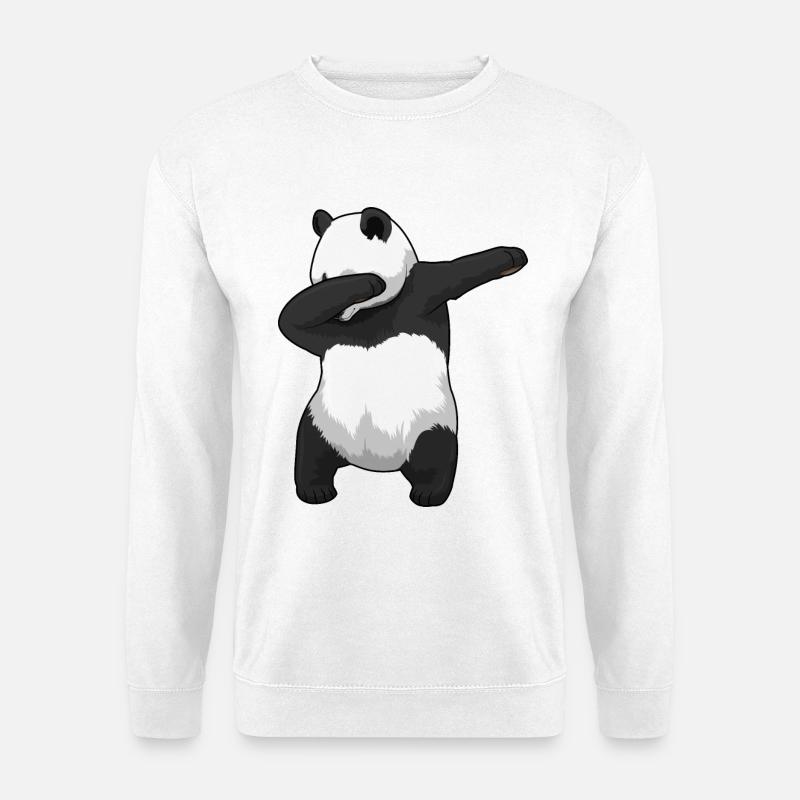 Panda au Hip Hop Dance Dab - Sweat-shirt Unisexe - blanc
