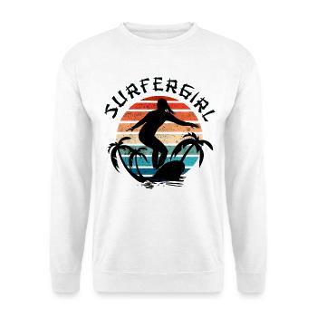 Surfer Girl Retro - Unisex Sweatshirt - white - Front