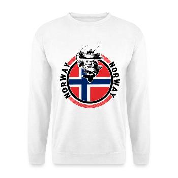 Norwegen Angeln Angler Fischen - Unisex Pullover - Weiß - Vorne
