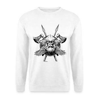 Odin Raben Wikinger Äxte - Unisex Pullover - Weiß - Vorne