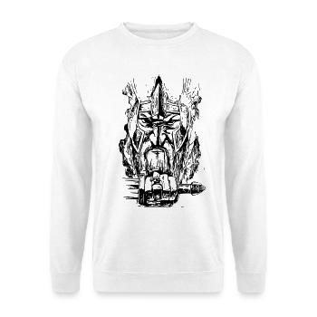 Tête de guerrier viking - Sweat-shirt Unisexe - blanc - Devant