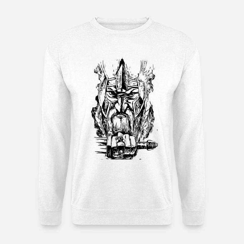 Wikinger Krieger Kopf - Unisex Pullover - Weiß