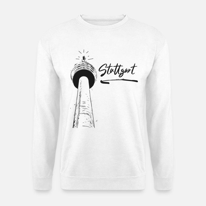 Stuttgart - Stuttgarter Fernsehturm - Unisex Pullover - Weiß