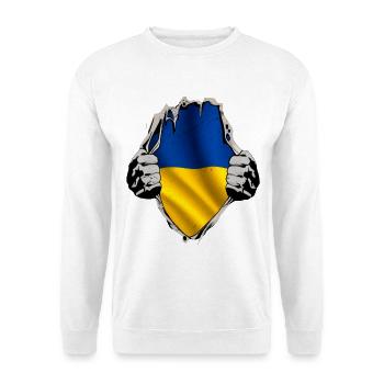 Ukraine - Unisex Pullover - Weiß - Vorne
