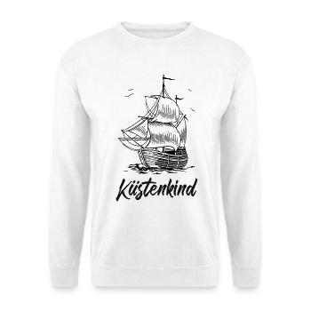 Segelschiff - Küstenkind - Unisex Pullover - Weiß - Vorne