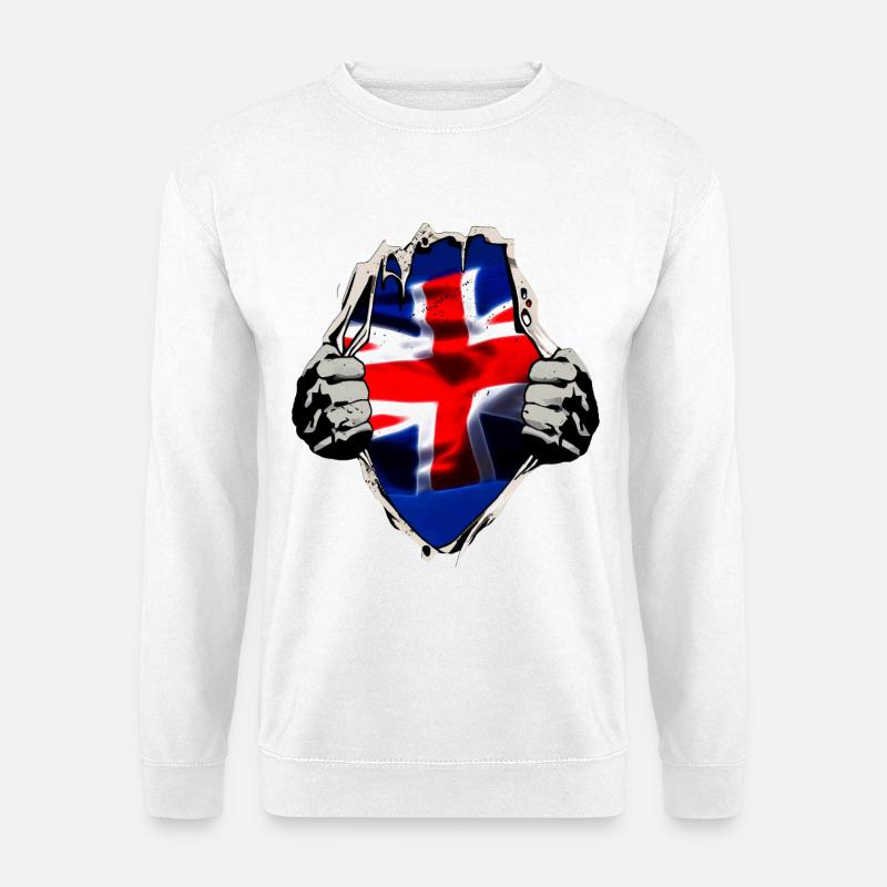 Grande-Bretagne Angleterre Drapeau anglais - Sweat-shirt Unisexe - blanc