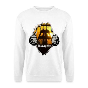 Ruhrpott sous la chemise - Sweat-shirt Unisexe - blanc - Devant