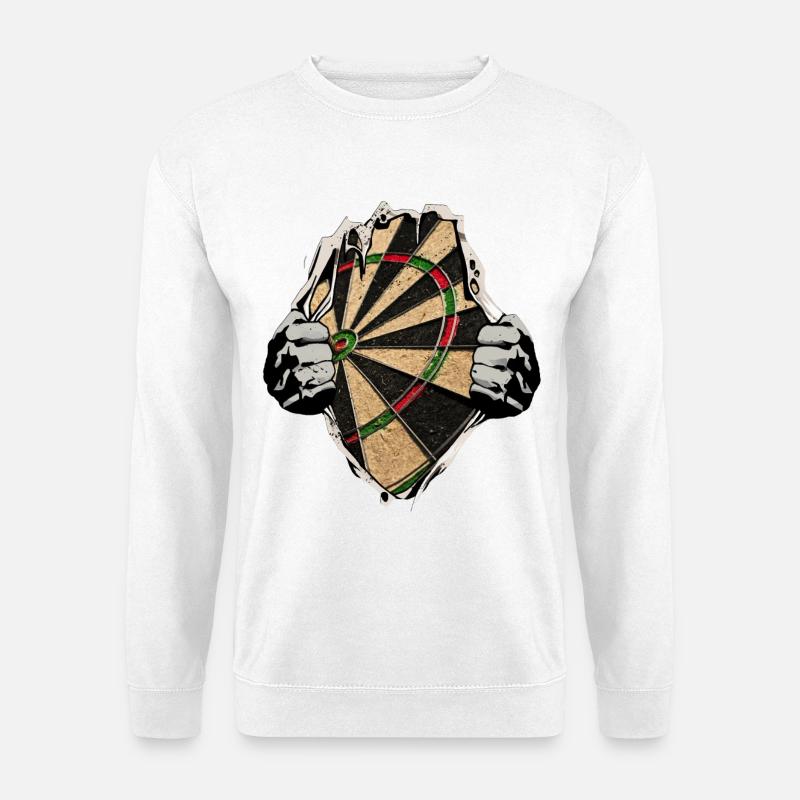 Dart - Dartscheibe unterm Shirt - Unisex Pullover - Weiß