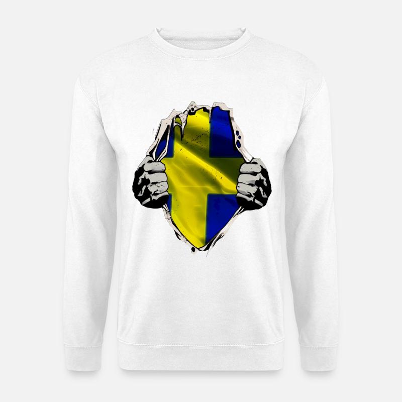Schweden unterm Shirt - Unisex Pullover - Weiß