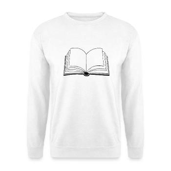 Bücher offenes Buch - Unisex Pullover - Weiß - Vorne
