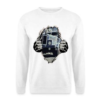 Ifa H6 DDR Kipper under the shirt - Unisex Sweatshirt - white - Front