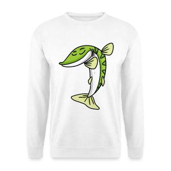 Dabbing Dab Pike Fish - Unisex Sweatshirt - white - Front