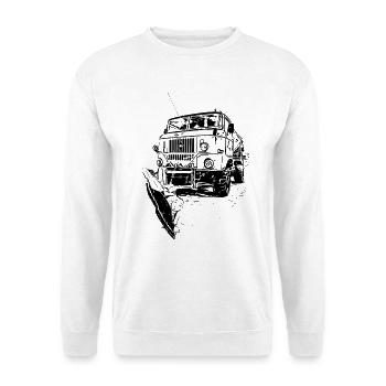 Véhicule de déblaiement de routes W50 - Sweat-shirt Unisexe - blanc - Devant