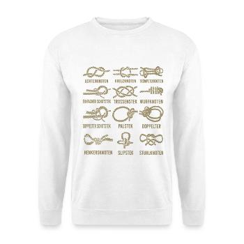 12 Knoten Boot Segeln Kapitän - Unisex Pullover - Weiß - Vorne