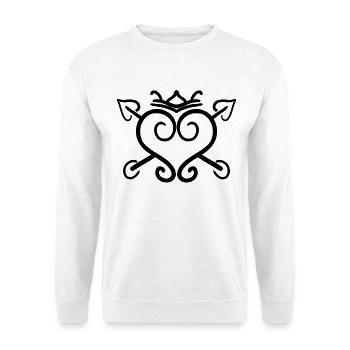 Symbole de couronne de flèche de cœur - Sweat-shirt Unisexe - blanc - Devant