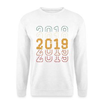 2019 - Unisex Pullover - Weiß - Vorne