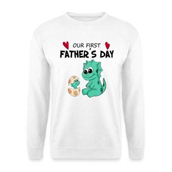 Fête des Pères - Premier cadeau de la fête des Pères - Sweat-shirt Unisexe - blanc - Devant