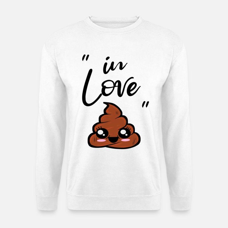 kawaii poop - Unisex Pullover - Weiß
