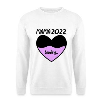 Mama 2022 - Werdende Mutter 2022 loading - Unisex Pullover - Weiß - Vorne