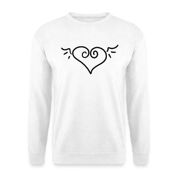 Ange du cœur - Sweat-shirt Unisexe - blanc - Devant
