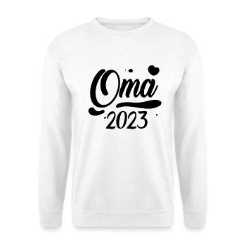 Oma 2023 - Werdende Oma 2023 - Unisex Pullover - Weiß - Vorne