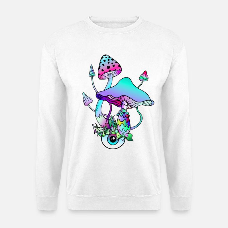 Magic Mushrooms Psychedelic Art - Unisex Sweatshirt - white