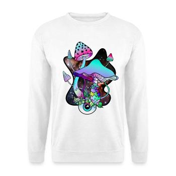 Magic Mushrooms Colorful Mushroom Art Goa Psy Trance - Unisex Sweatshirt - white - Front
