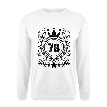 78 - Année de naissance Année de naissance 1978 - Sweat-shirt Unisexe - blanc - Devant